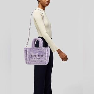 Kate Spade Ella Faux Shearling Small Tote Lilac